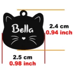 Medaglietta gatto personalizzata in acciaio inox con nome - immagine 6