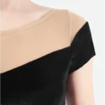 Body da balletto nero a maniche corte per donna - immagine 4