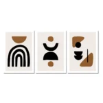 Poster astratto geometrico vintage marrone e nero - immagine 6