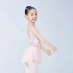 Body da balletto in velluto con spallina singola per ragazze - immagine 6