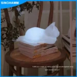 Lampada da notte gatto dormiente luce LED da comodino