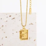 Ciondolo cuore apribile placcato oro per collana - immagine 5