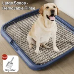 Toilette per cani grandi in acciaio inox con raccoglitore