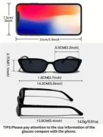 Set 8 occhiali da sole piccoli neri e tartarugati - immagine 6