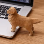 Statuetta cane in legno Golden Retriever fatta a mano - immagine 2