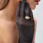 Anello donna nodo incrociato bicolore oro e argento - immagine 3