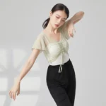 Top corto da danza con scollo a V per ballerina - immagine 6