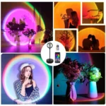 Lampada proiettore tramonto RGB con altoparlante Bluetooth - immagine 2