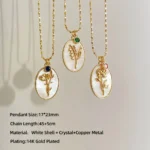 Collana portafortuna fiore mese di nascita donna - immagine 2