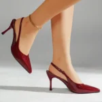 Sandali slingback a punta con tacco alto eleganti donna