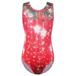 Body danza natalizio bambina senza maniche con gonnellina - immagine 2