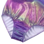 Body ginnastica e danza bambina manica lunga rosso blu - immagine 4