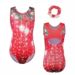 Body danza natalizio bambina senza maniche con gonnellina