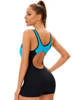 Costume intero donna cut-out taglie forti schiena scoperta - immagine 3