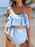 Bikini premaman blu traspirante con supporto pancia - immagine 4