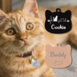 Medaglietta gatto personalizzata in acciaio inox con nome - immagine 4
