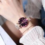 Orologio donna elegante in acciaio inox con cristalli - immagine 5