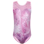 Body danza bambina con stampa fiocchi di neve