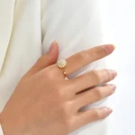 Anello spinner girasole anti stress donna regolabile - immagine 3