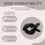 Set 2 clip fermacoperte universali per passeggino - immagine 5