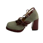 Scarpe Mary Jane donna con tacco spesso e fiocco - immagine 6