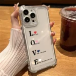 Custodia anticaduta con lettera d'amore per iPhone