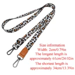 Laccetto telefono leopardato Y2K regolabile per smartphone - immagine 6