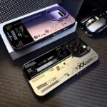 Custodia iPhone effetto laser argento opaca antiurto - immagine 6