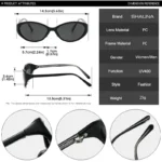 Occhiali da sole cat eye colorati UV400 unisex - immagine 6