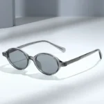 Occhiali da sole ovali retrò unisex con lenti colorate UV400 - immagine 2