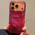 Custodia per iPhone Effetto Onde d'Acqua Arancione - Design Antiurto e Sottile - immagine 6