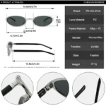 Occhiali da sole ovali piccoli donna UV400 - immagine 6