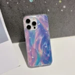 Custodia iPhone sfumata glitter antishock effetto stellato - immagine 3