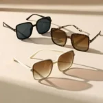 Set 3 occhiali da sole donna rettangolari oversize - immagine 5