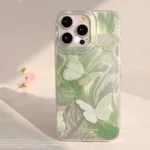 Custodia farfalla verde sfumata per Xiaomi Redmi Note - immagine 2