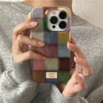 Custodia scozzese color block opaca per iPhone - immagine 2