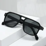 Occhiali da sole retrò quadrati unisex con doppio ponte - immagine 3