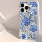 Cover floreale blu per Xiaomi Redmi Note 14/13/12/11/10
