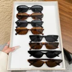 Occhiali da sole ovali piccoli retrò unisex eleganti - immagine 2