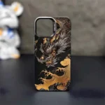 Custodia nero dorata Samsung Galaxy con drago in rilievo - immagine 4