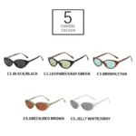 Occhiali da sole cat eye colorati UV400 unisex - immagine 5