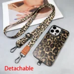 Laccetto telefono leopardato Y2K regolabile per smartphone - immagine 3