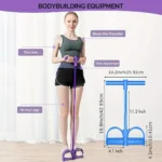 Tenditore elastico a 4 tubi per pedali, yoga e fitness casa - immagine 4