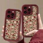 Custodia iPhone in silicone floreale retrò antiurto - immagine 6