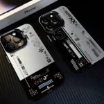 Custodia iPhone effetto laser argento opaca antiurto - immagine 2