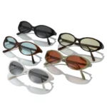 Occhiali da sole cat eye colorati UV400 unisex - immagine 4