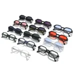 Occhiali da sole poligonali unisex con lenti sfumate UV400 - immagine 4