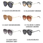 Occhiali da sole aviator retrò in metallo UV400 unisex - immagine 5