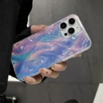 Custodia iPhone sfumata glitter antishock effetto stellato - immagine 6