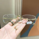 Occhiali fotocromatici anti luce blu senza montatura unisex - immagine 3